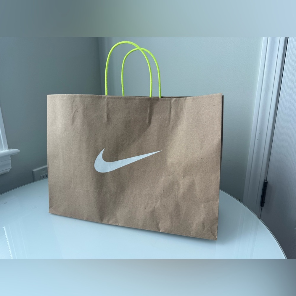 Nike Brown White & Highlighter Shopping Bag Home Decor